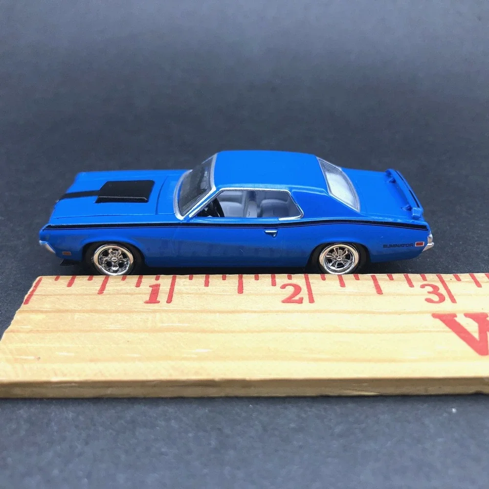 Auto‎ World 1970 '70 Mercury Cougar Eliminator Blue Car Diecast 1/64 Scale
